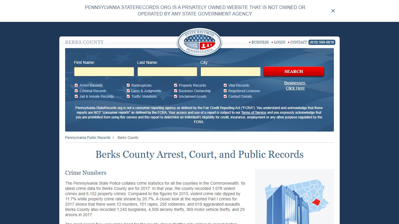 Berks County Arrest, Court, and Public Records