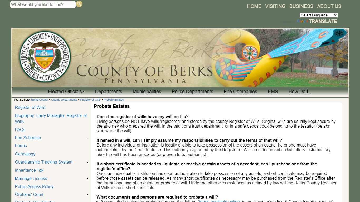 Probate Estates - co.berks.pa.us